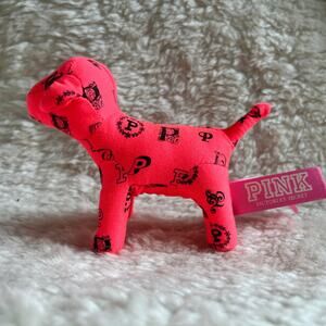 Victoria's Secret PINK | Mini Hot Pink Logo Print Dog | VS 2013 Retired Plushie